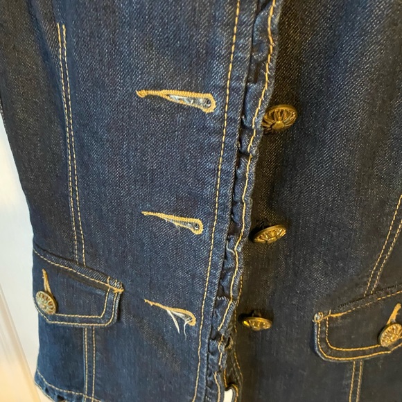Rare Baccini Military Jean Jacket with stunning Details! - Picture 3 of 14